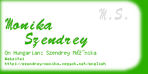 monika szendrey business card